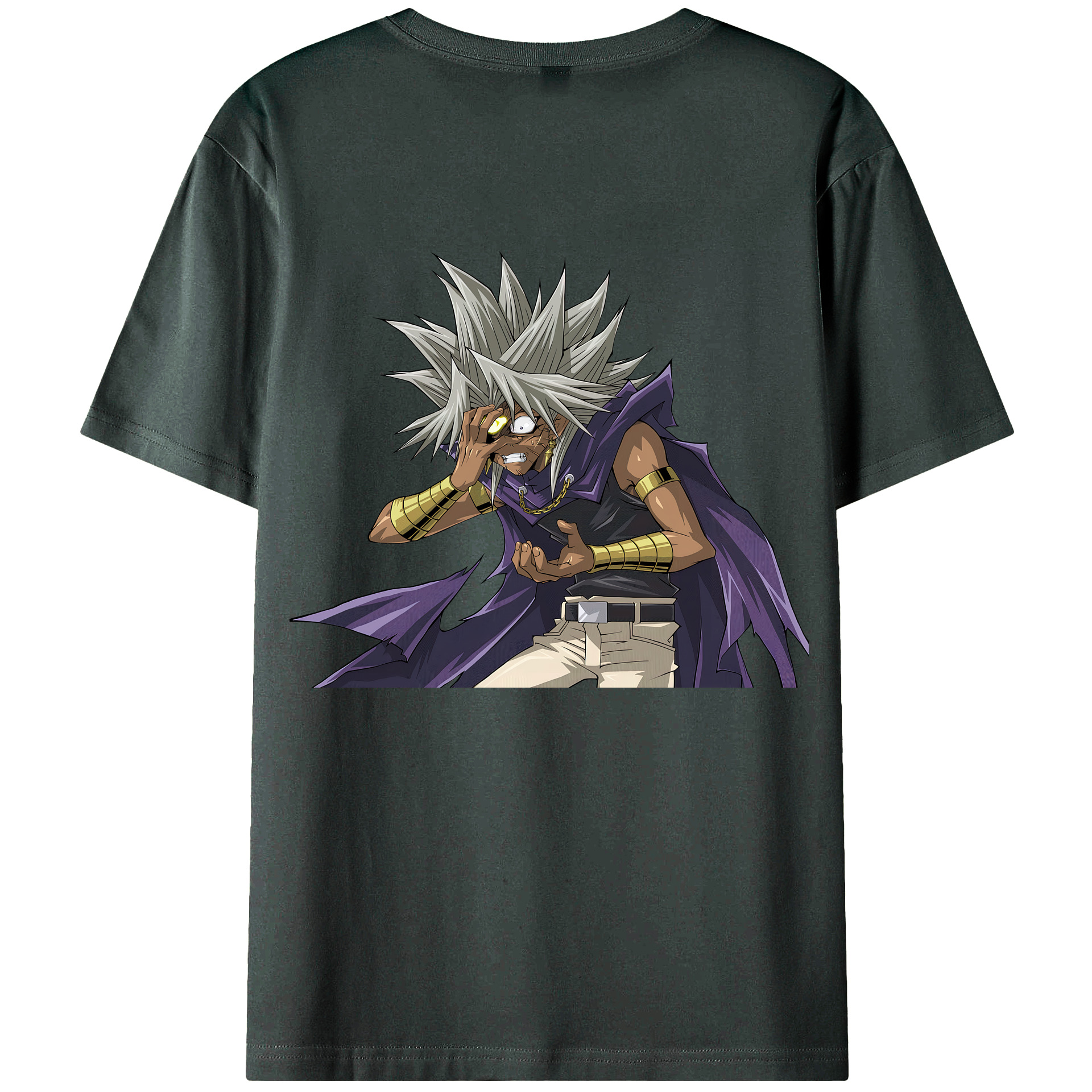 （画像用） 遊☆戯☆王 Yu-Gi-Oh! 綿100％ メンズ半袖Tシャツ（バックプリント） 通気性